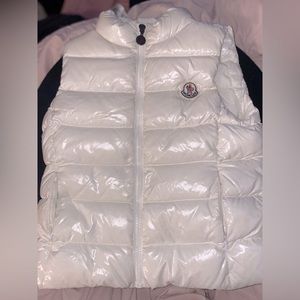 Good condition -Girl Moncler Ghany Down Vest - White Size 8